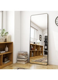 Generic Black Full Length Mirror  Rounded Corner Floor Mirror Standing Hanging or Leaning Against Wall Dressing Room Mirror Full Length  - Image 4