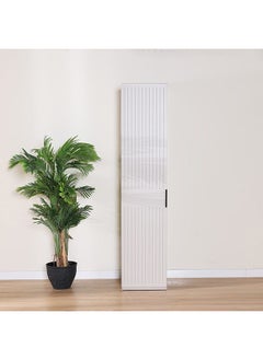 Defne 50Cm Left Wardrobe Extra Sturdy Closet Clothes Storage Cupboard Modern Design Space Saving Cabinet For Bedroom 51x59x230Cm Cream/Black