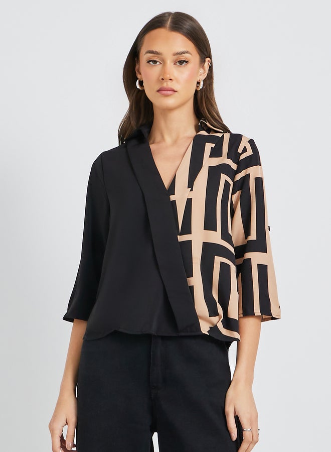 تايك تو قميص بأكمام قصيرة وطبعة جرافيك بقصة عادية - Image 3