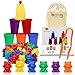 Bmag Counting Bears with Matching Sorting Cups Preschool Learning Toys Color Recognition and Math Learning Games STEM Educational Toy Gift for Kids Age 3 4 5 Year Old Boys Girls - Image 2