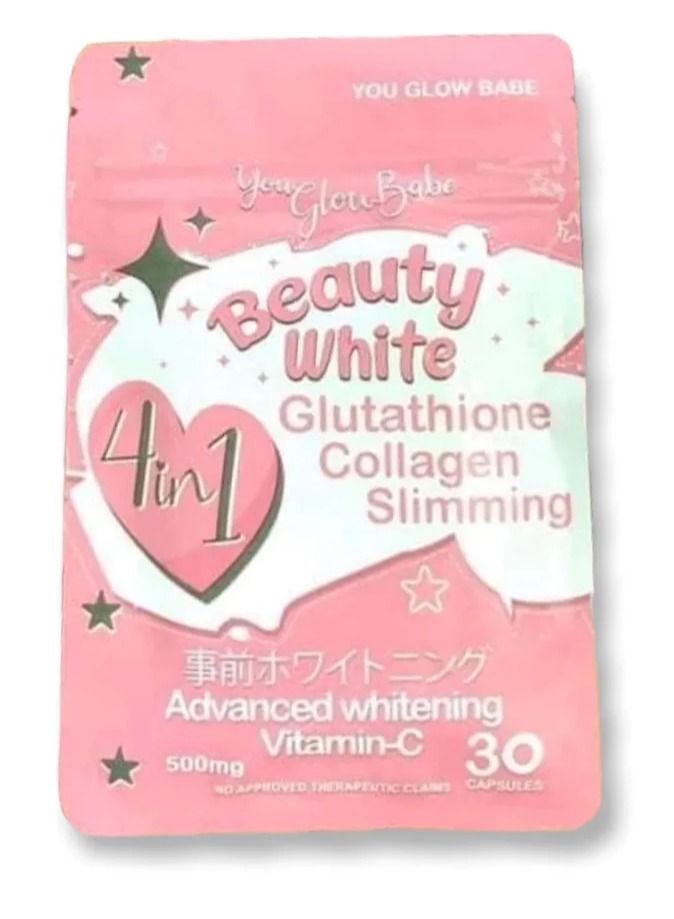 Beauty White 4 in 1 glutathione and collagen Slimming capsule 30cps - Image 1