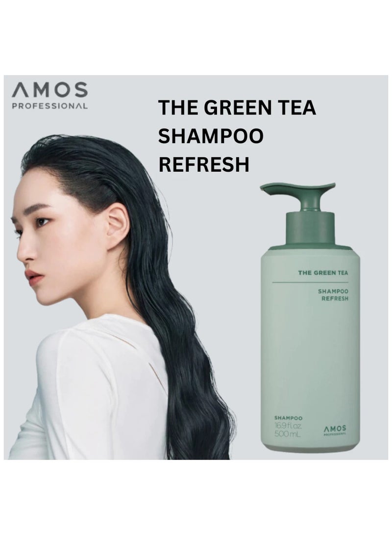 آموس شامبو أموس بروفيشنال بالشاي الأخضر المنعش (500 مل) AM015 - Image 1