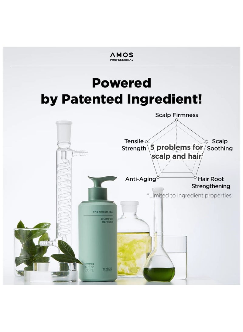 آموس شامبو أموس بروفيشنال بالشاي الأخضر المنعش (500 مل) AM015 - Image 3