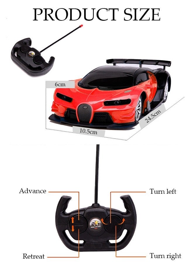 DUNISO Remote Control High Speed â€‹â€‹Drift Red Bugatti Car Rechargeable Remote Control Electric Sports Racing Toy Car Realistic Model Car with LED Light Birthday Hobby Gift for Kids, Girls, Boys, Toddlers - Image 2