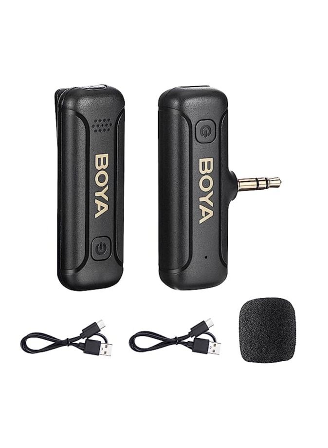 BOYA BY-WM3T2-M1 Wireless Lavalier Microphone Plug Play Microphone with 3.5mm TRS Connector for Camera Recorder Noise Cancellation Cordless Mini Clip On Mic for Video Recording YouTube Vlogging - Image 1