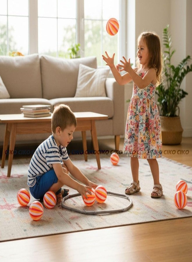 Ciko Multicolour Plastic Balls for Kids | Fun Ball | Exercise & Fitness Non-Toxic, Soft and Safe | for Kids 12 Months + | Multi Choice Play Home, Pool, Outdoor (Muskmelon 12 Balls) - Image 3