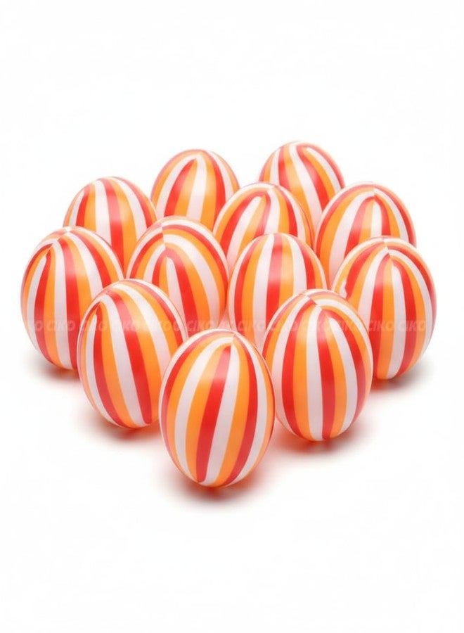Ciko Multicolour Plastic Balls for Kids | Fun Ball | Exercise & Fitness Non-Toxic, Soft and Safe | for Kids 12 Months + | Multi Choice Play Home, Pool, Outdoor (Muskmelon 12 Balls) - Image 1