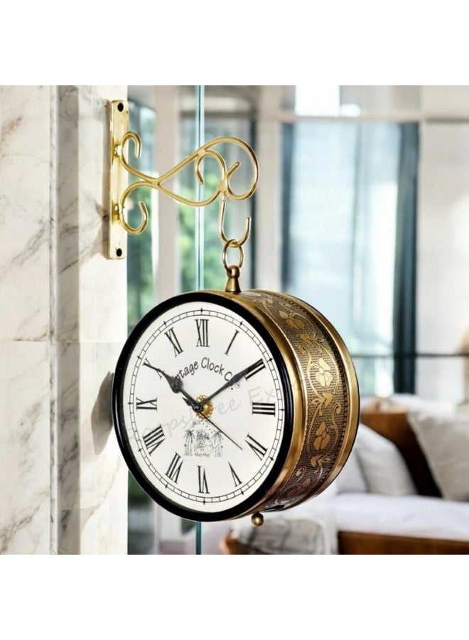 Vintage Clock Vintage Clock Handcrafted Double Side Wall Clock 1 Year Warranty / 65091-8-FRR  - Image 1