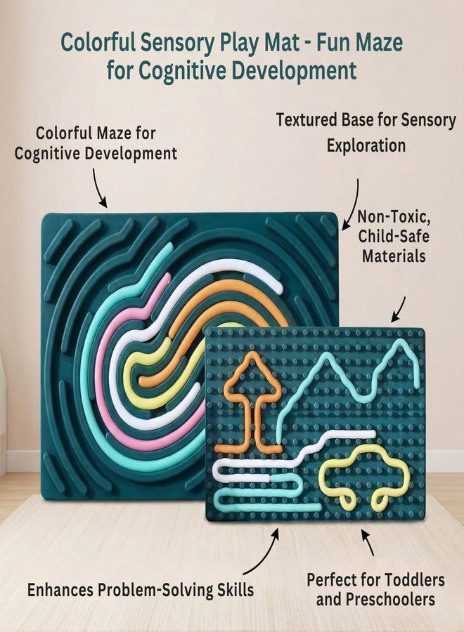 JPK Creative Silicone Tracing Board for Kids | Reusable Early Learning Fine Motor Skill Activity Toy | Colorful Flexible Rope Tracing Maze Board for Shapes, Patterns| Educational Toy for Boys & Girls - Image 2