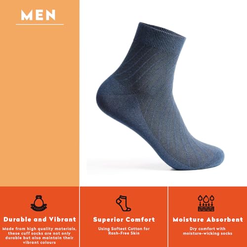 Supersox Ankle Socks for Men Combo, Made With Breathable, Anti Odour & Moisture Absorbent Combed Cotton with a Extra Durable Welt (Pack Of 5) - Image 4