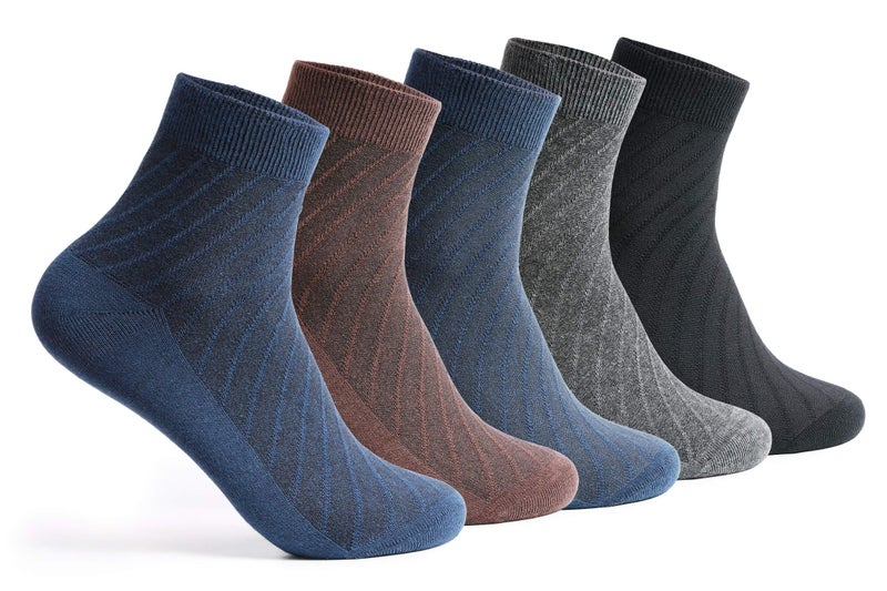 Supersox Ankle Socks for Men Combo, Made With Breathable, Anti Odour & Moisture Absorbent Combed Cotton with a Extra Durable Welt (Pack Of 5) - Image 1