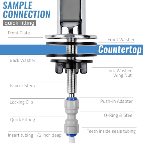 iSpring GB1 Lead-Free Reverse Osmosis Filter Drinking Water, Standard Non-Air Gap RO Faucet, Chrome - Image 4