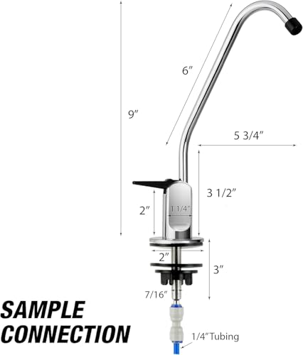 iSpring GB1 Lead-Free Reverse Osmosis Filter Drinking Water, Standard Non-Air Gap RO Faucet, Chrome - Image 5