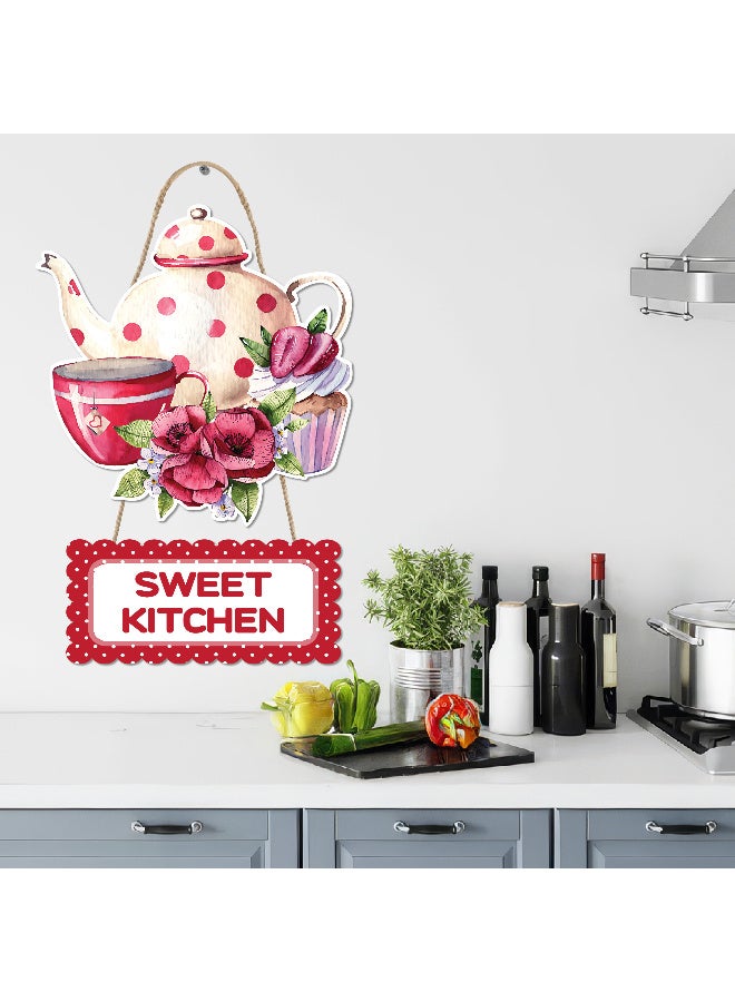 Unique Kitchen Wall Hanging In The Shape Of A Floral Teapot, Large Printed 3D Wall Model (Size 46x30 Cm), High-Quality Printed Decorative Artwork. Kitchen Decorations, Wall Murals, Modern Decor, 3D Miniature Model, Wall Décor, And Wall Art Panels. - Image 4
