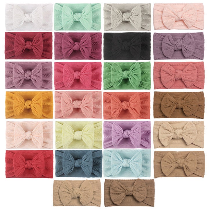Generic Soft Nylon Butterfly Bow Headband 26 color mixed multiple 
