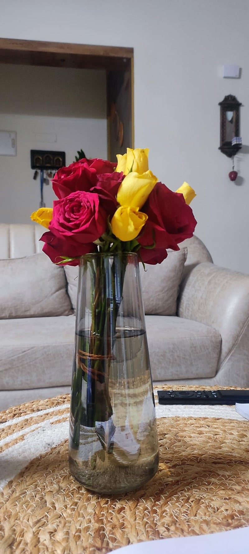Clovefry Decorative Vases for Flowers Plants, Home Décor Office Living Table Decoration,Vases for Home Decor, Luster Glass Vase,Modern Glass Vase - (Approx 7 Inches Height) (Black) - Image 3