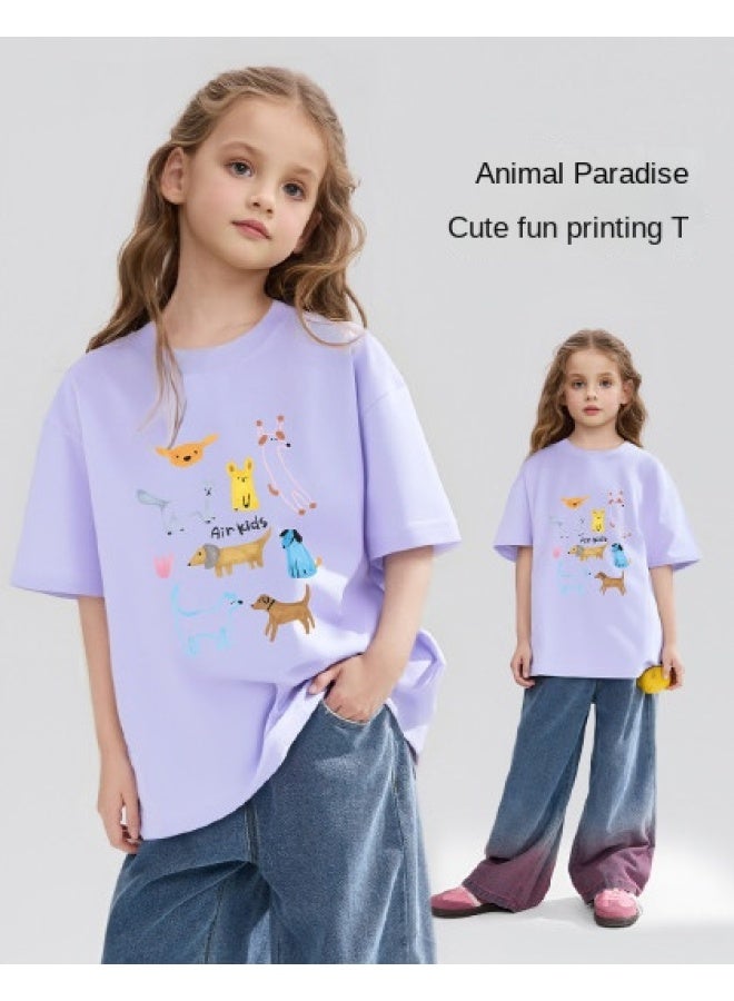 abckids Boys' Short Sleeve Cotton T-shirt, 25 Summer Girls' Half Sleeve Thin Breathable Teen Top - Image 1
