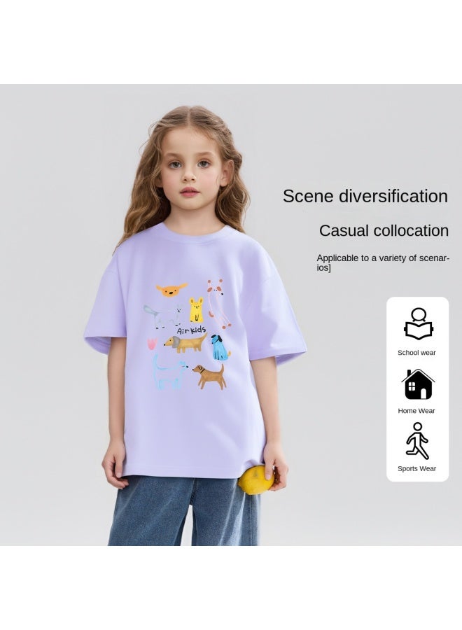 abckids Boys' Short Sleeve Cotton T-shirt, 25 Summer Girls' Half Sleeve Thin Breathable Teen Top - Image 5