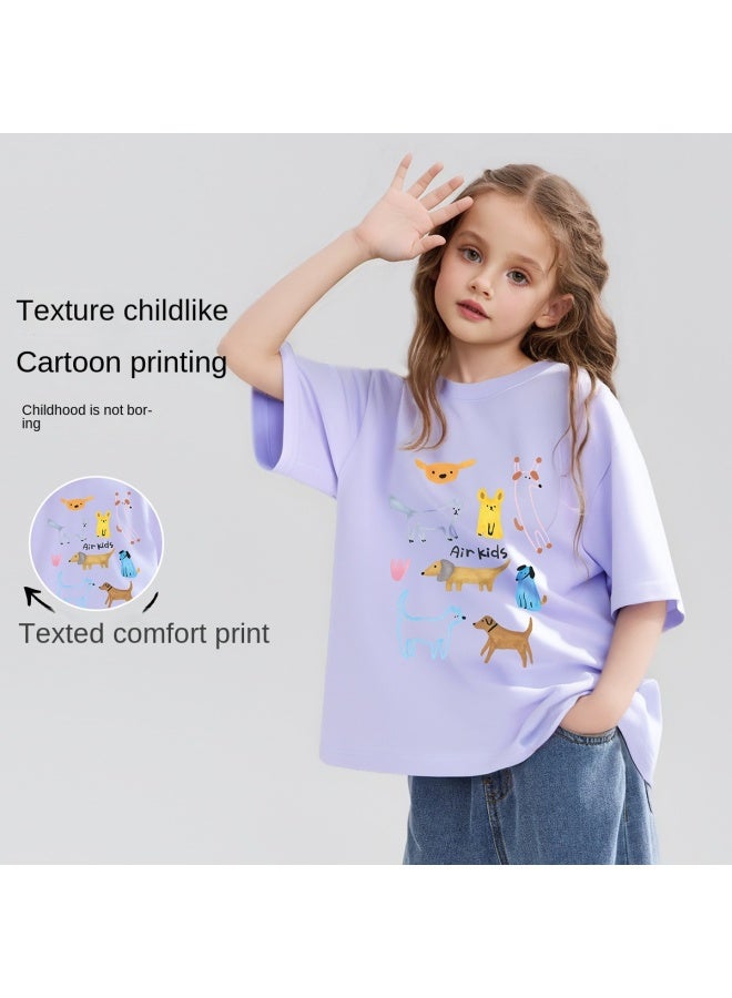 abckids Boys' Short Sleeve Cotton T-shirt, 25 Summer Girls' Half Sleeve Thin Breathable Teen Top - Image 3