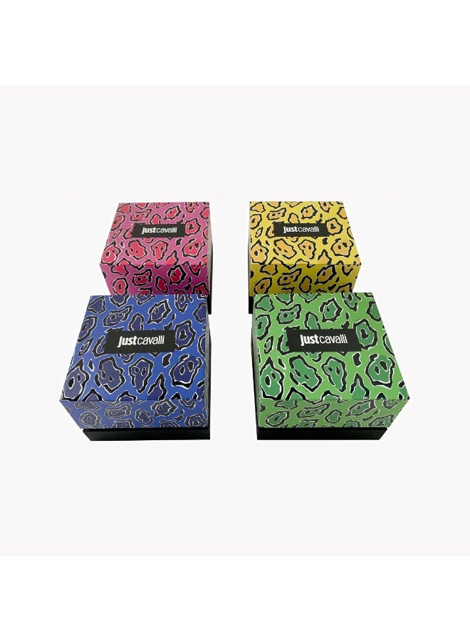 جاست كافالي ساعة Just Cavalli للسيدات بهيكل من الفولاذ المقاوم للصدأ باللون الفضي، مع سوار من الجلد الأسود بتصميم أنيق وعملي. - Image 4