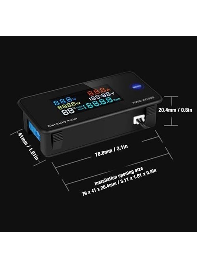 مقياس متعدد رقمي لقياس الجهد والتيار والطاقة والطاقة ودرجة الحرارة من مادة ABS مقاومة للحريق للكمبيوتر الشخصي - Image 3