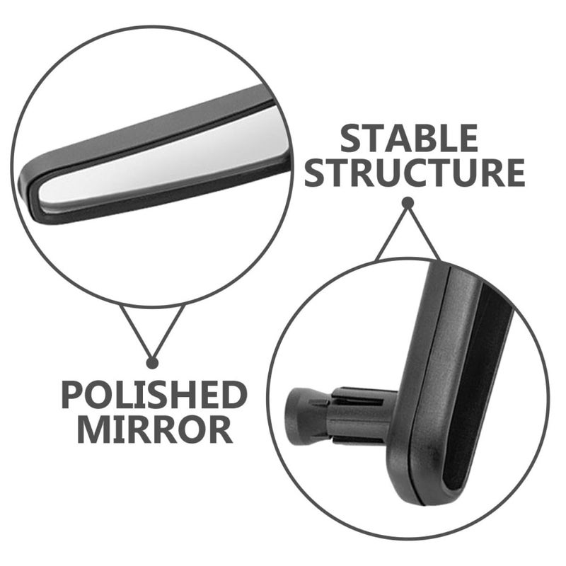 مرآة الرؤية الخلفية القابلة للطي لدراجة الجبل مع عدسة محدبة عالية الوضوح، ملحق أمان للدراجات - Image 4