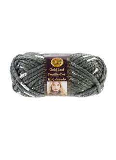 Lion Brand Yarn Lion Brand Gold Leaf Yarn Grey & Silver  - Image 3