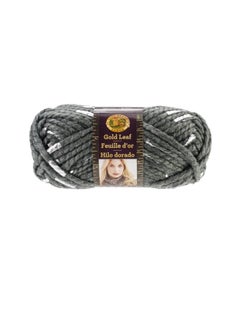 Lion Brand Yarn Lion Brand Gold Leaf Yarn Grey & Silver  - Image 1