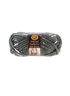 Lion Brand Yarn Lion Brand Gold Leaf Yarn Grey & Silver  - Image 2
