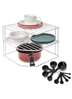 Kheera 3-Tier Kitchen Organizers And Storage Shelves - Kitchen Cabinet Organizer - Kitchen Organizer Shelf - Corner Shelf Kitchen - Countertop Organizer - Plates & Dishes Organizer - Kitchen Rack  - Image 1