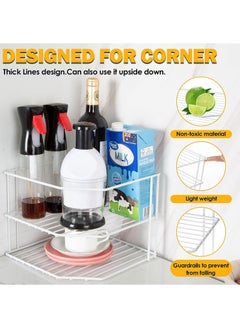Kheera 3-Tier Kitchen Organizers And Storage Shelves - Kitchen Cabinet Organizer - Kitchen Organizer Shelf - Corner Shelf Kitchen - Countertop Organizer - Plates & Dishes Organizer - Kitchen Rack  - Image 2