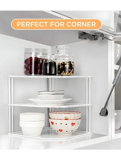 Kheera 3-Tier Kitchen Organizers And Storage Shelves - Kitchen Cabinet Organizer - Kitchen Organizer Shelf - Corner Shelf Kitchen - Countertop Organizer - Plates & Dishes Organizer - Kitchen Rack  - Image 3