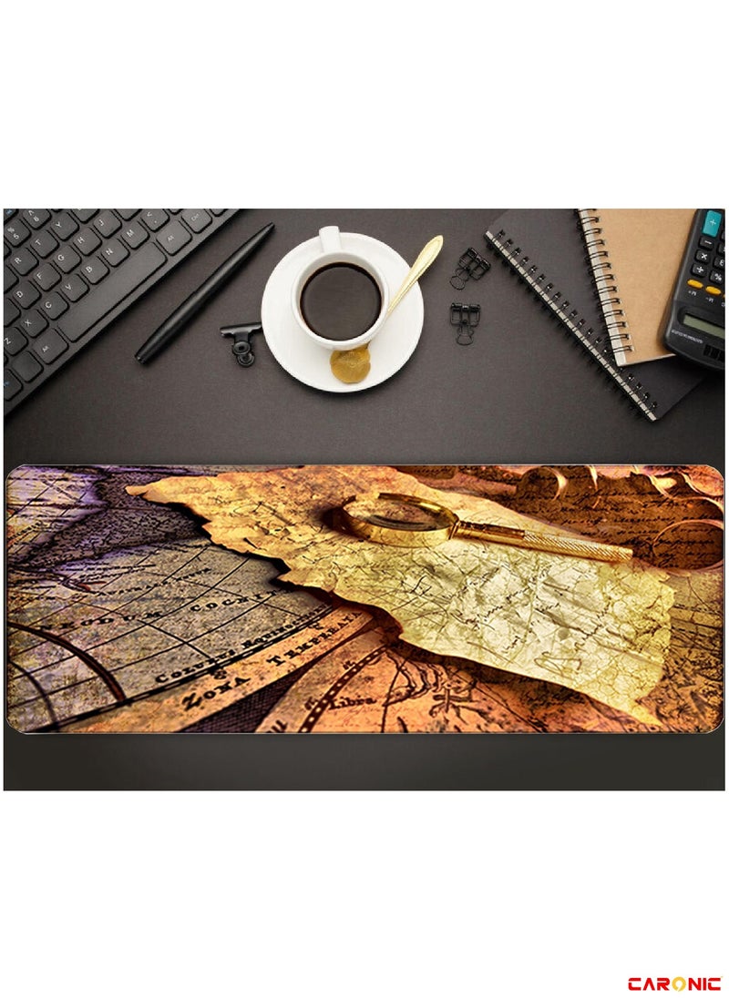 CARONIC - Large Gaming Mouse Pad with Superior Micro Weave Cloth Extended Desk Mousepad with Stitched Edges Non-Slip Base Water Resist Keyboard Pad For Gamer And Office Home Carl M1689 - Image 1