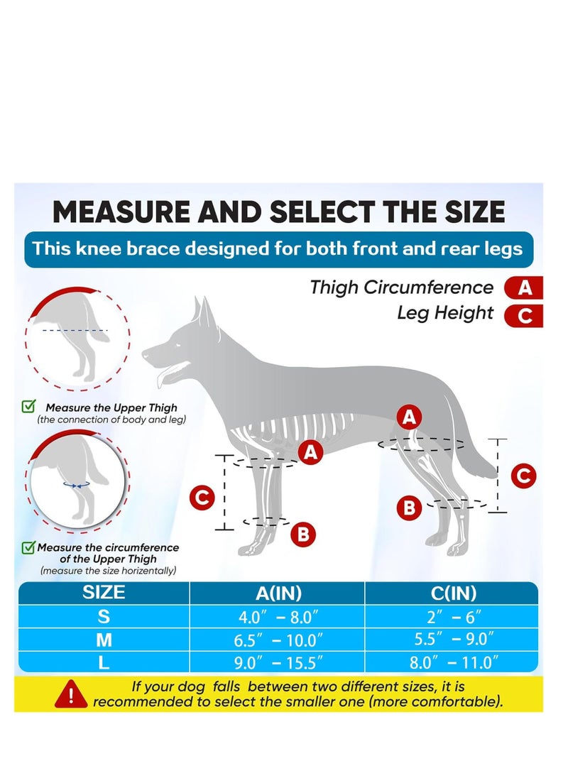 Dog Knee Brace, Dog ACL Brace Hind Leg Hip Rear Legs Support Brace for Torn ACL Hind Leg, Adjustable Dog Brace, Reduces Pain and Inflammation with Side Stabilizers Dog Leg Brace (Large) - Image 2