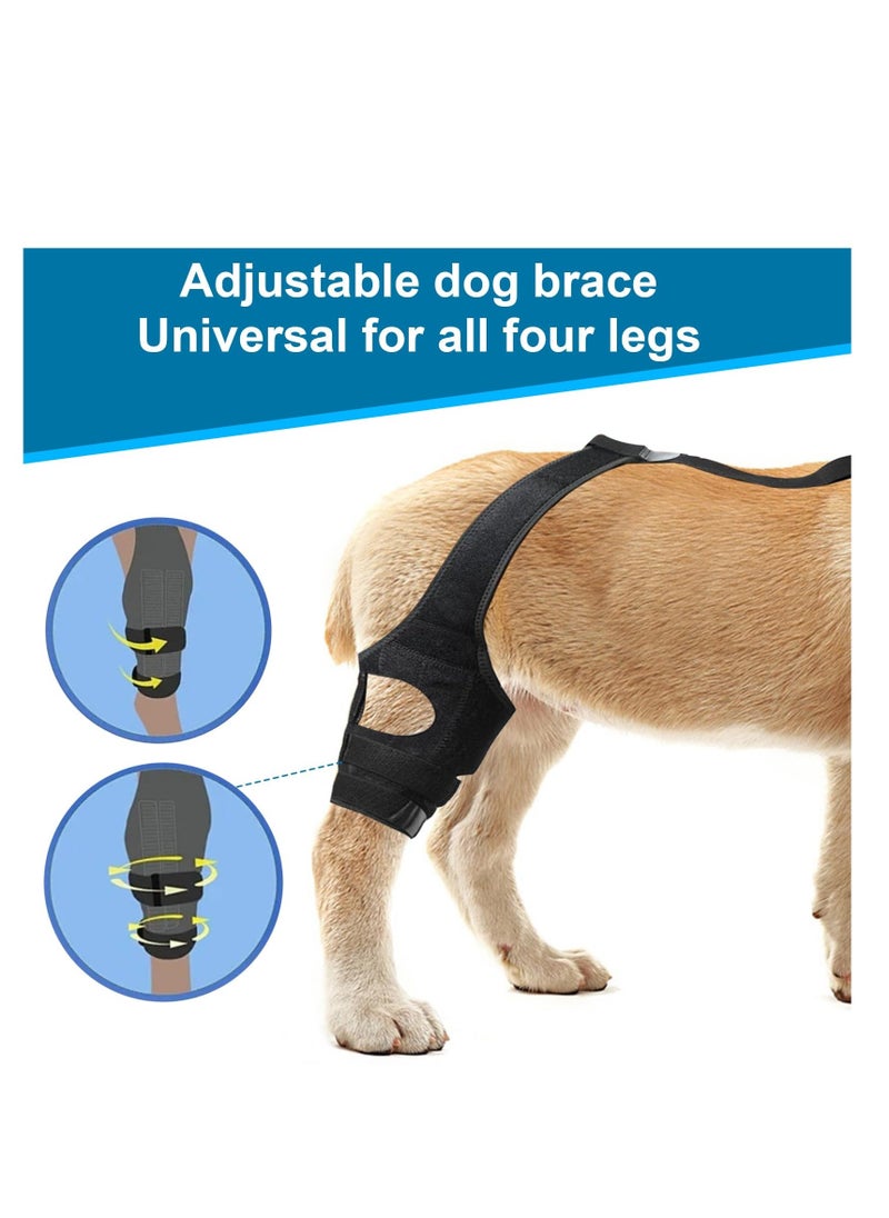 Dog Knee Brace, Dog ACL Brace Hind Leg Hip Rear Legs Support Brace for Torn ACL Hind Leg, Adjustable Dog Brace, Reduces Pain and Inflammation with Side Stabilizers Dog Leg Brace (Large) - Image 4