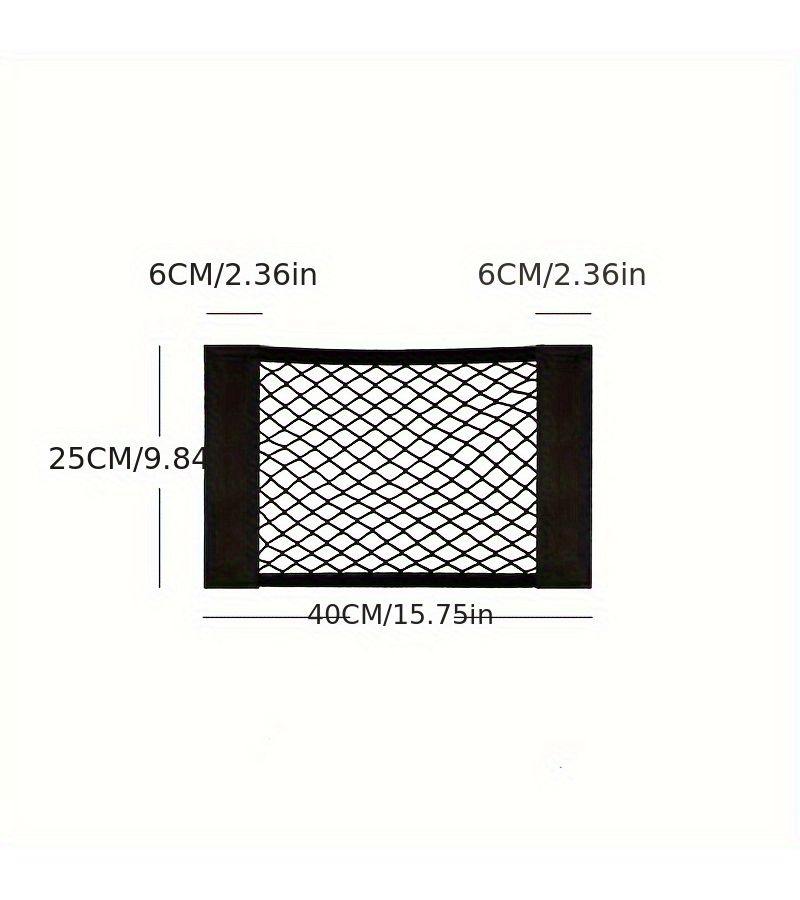 4 Pack Elastic Cargo Storage Nets with Self Adhesive Strips For Car SUV - Image 2