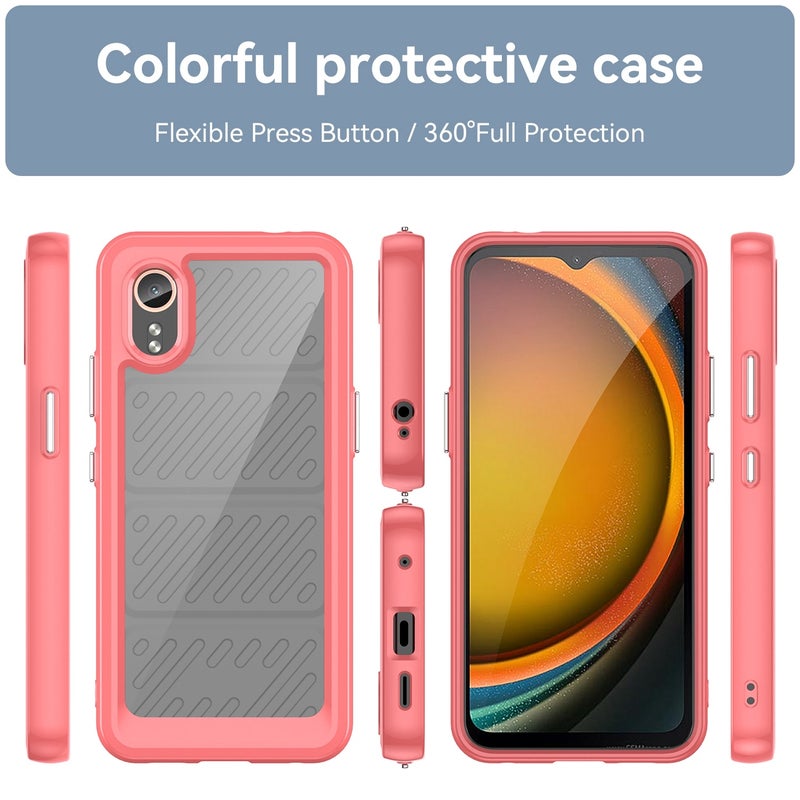 HuHa Case Cover For Samsung Galaxy XCover 7 Colorful Series Acrylic Hybrid TPU Phone Case(Red) - Image 2