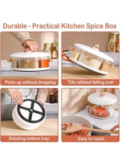 FALMER 5 Grid Spice Jar Organizer (Round- Random Color)  - Image 5