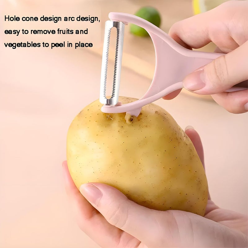 Jinila Jinila 4pcs Multipurpose Kitchen Combo Set Peeler Knife Bottle Opener and Grater Suitable for Vegetable and Fruit 4 pcs Set Multi Color - Image 4