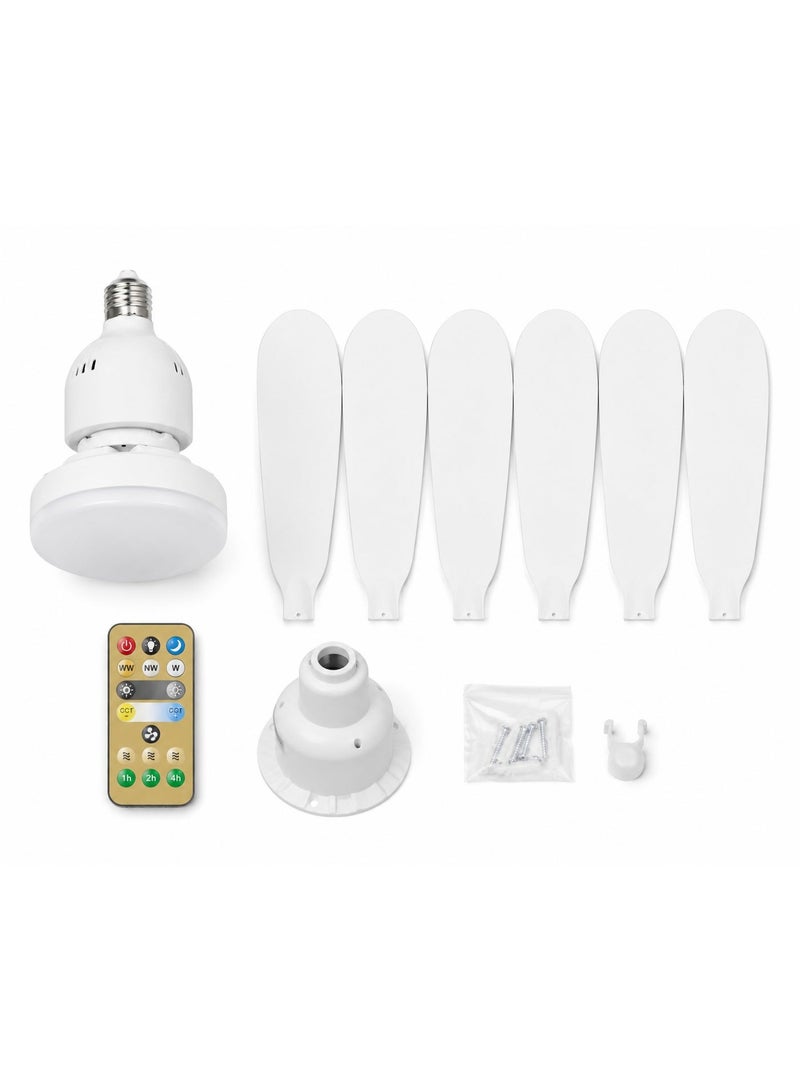 6-Blade Ceiling Or Side Fan, 40W, With LED Light, E27 Base, 3 Speeds, Timer And Remote Control - Image 1