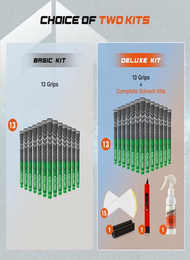Full Choice Rubber Golf Club Grips - Cord Rubber Compound for Advanced Texture Control, High Feedback, Traction, and Non-Slip Design. Exceptional All-Weather Performance (13 Grips) - Image 5