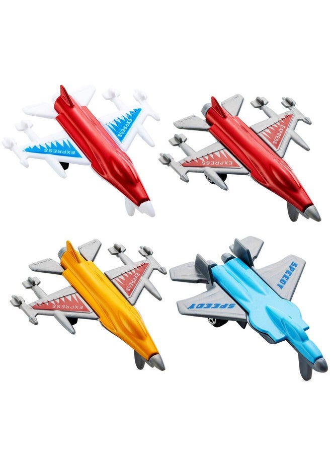 Bedwina Airplane Toys - 12 Pack Vehicle Aircraft Plane Playset, Includes Styles of Bomber, Military, F-16 Fighter Jets, for Birthday Party Favor Toys, for Kids Boys and Girls (Styles May Very)  - Image 4