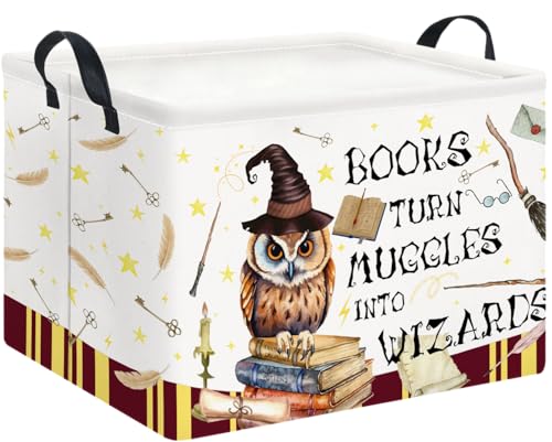 HKEC Rectangle Storage Basket with HandlesCollapsible Storage BinBooks BoxGift BasketMagic - Image 1