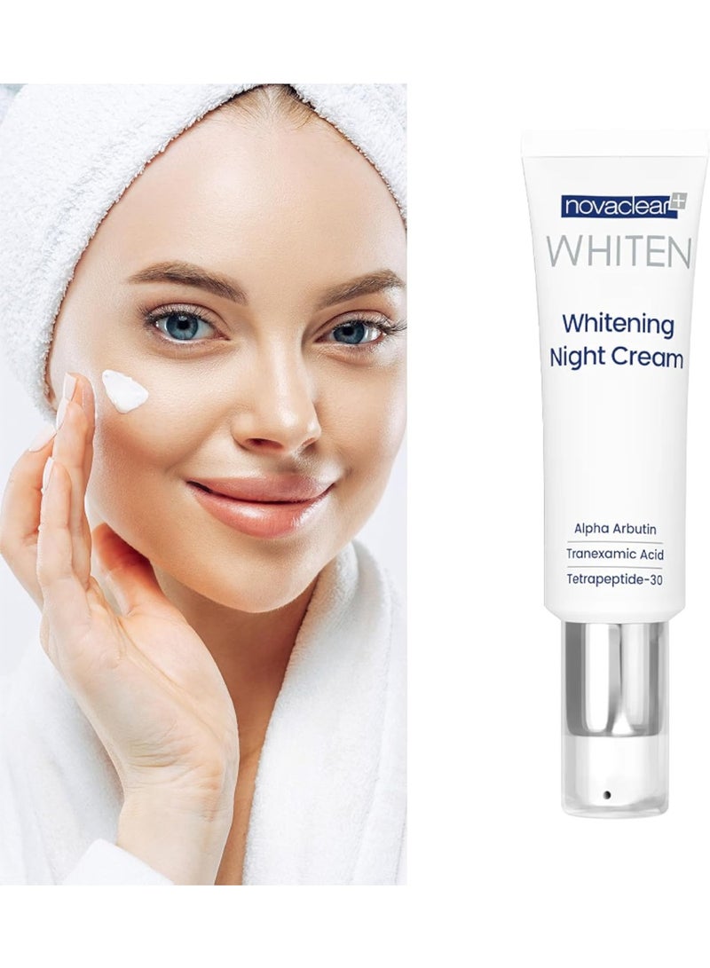 Novaclear Whitening Night Cream 50ml – Skin Lightening Face Cream with Alpha Arbutin & Tranexamic Acid - Image 2