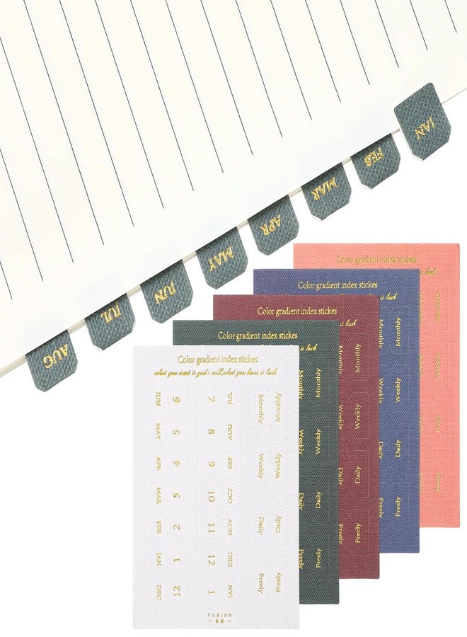 WJIAAA 10 Sheets Planner Monthly Tabs,Self Adhesive Month Tabs Stickers for Planners Office Study Notebook Office Supplies - Image 1