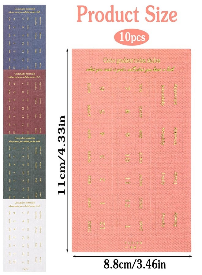 WJIAAA 10 Sheets Planner Monthly Tabs,Self Adhesive Month Tabs Stickers for Planners Office Study Notebook Office Supplies - Image 2
