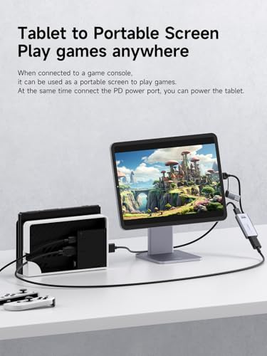 Hagibis USB3.0 Video Capture Card with 100W PD HDMI to USB/USB C 1080P HD 60fps Live and Record Video Audio Game MS2130 for Quest 3 2 Pro VR Switch2 PS4/5 Live Broadcast, Gaming, Streaming (UHC07P) - Image 2