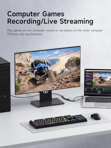 Hagibis USB3.0 Video Capture Card with 100W PD HDMI to USB/USB C 1080P HD 60fps Live and Record Video Audio Game MS2130 for Quest 3 2 Pro VR Switch2 PS4/5 Live Broadcast, Gaming, Streaming (UHC07P) - Image 4
