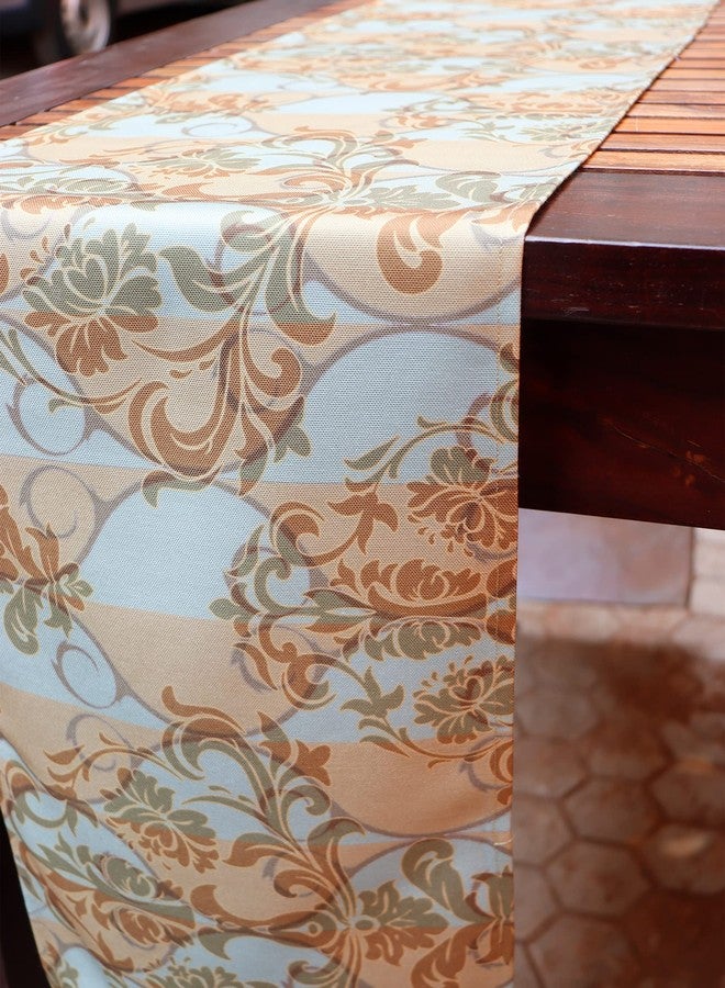 زيبا مفرش طاولة زيبا وورلد، مناسب لأربعة أو ستة أشخاص، مفرش طاولة لغرفة المعيشة أو غرفة الطعام | قماش بولي كانفاس مطبوع عليه زهور - متعدد الألوان | 30 سم × 210 سم؛ 12 بوصة × 84 بوصة - Image 2