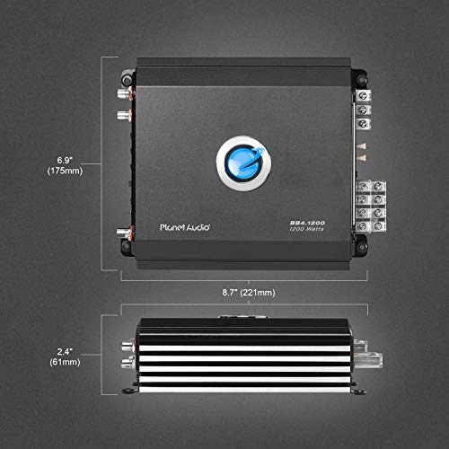 Planet Audio BB4.1200 4 Channel Class D Car Amplifier - 1200 Watts, Full Range, 2-4 Ohm Stable, Mosfet Power Supply, Bridgeable - Image 5